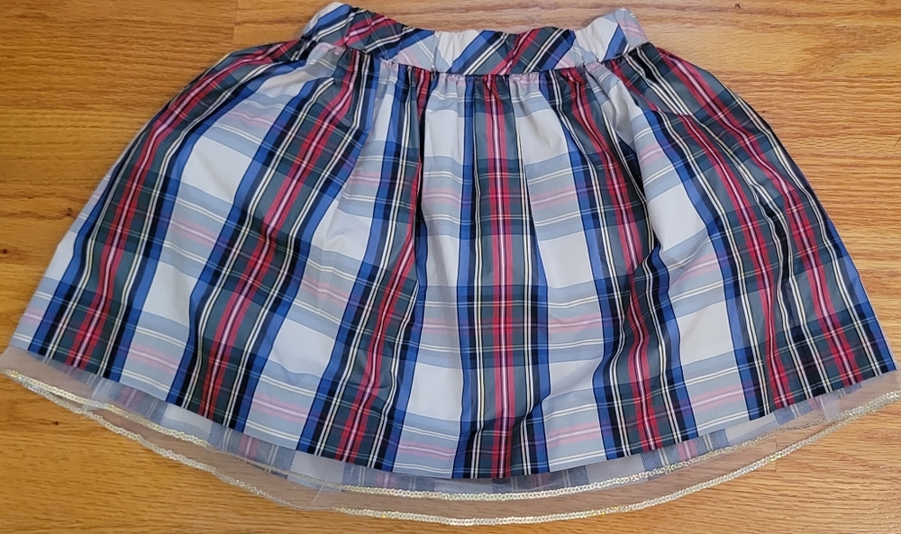 EUC little girls Crewcut holiday skirt sz 6/7